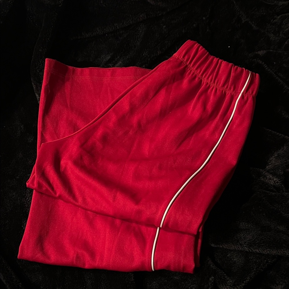 Wild Fable Red Track Pants with White Piping